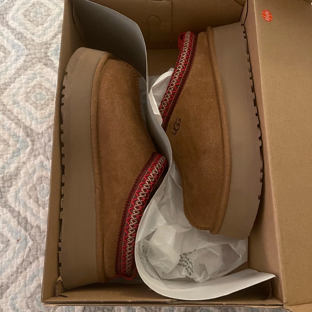 New In Box Tazz Platform Slippers